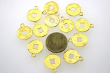 5x Feng shui minca zlatá na prišitie